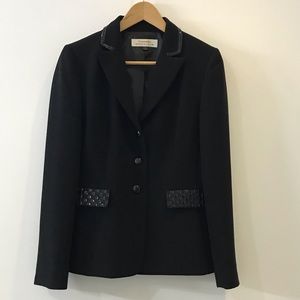 TAHARI Arthur Levine Blazer Black Size 6 Pockets
